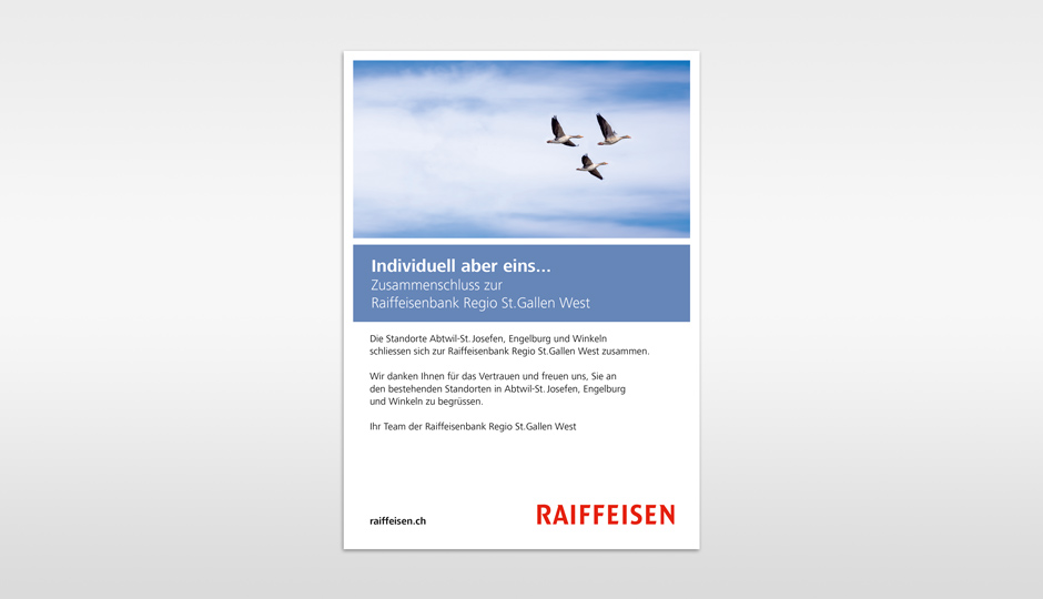 Raiffeisen Flyer variabel Medienvielfalt