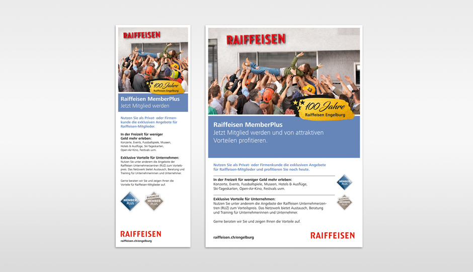 Raiffeisen Flyer variabel Medienvielfalt