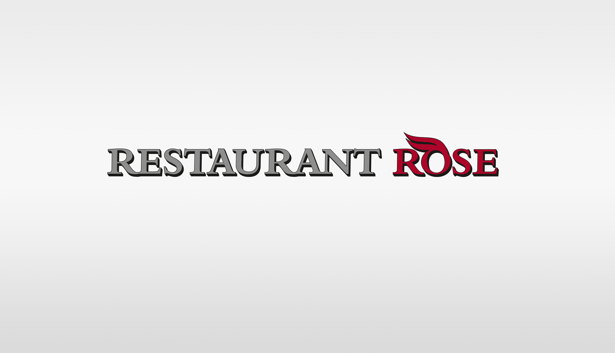 Restaurant Rose Logo variabel Medienvielfalt